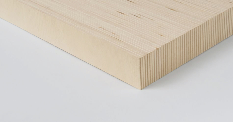 Plexwood® Solid recomposite wooden sheets from sideways plywood, for loose table tops or small design items
